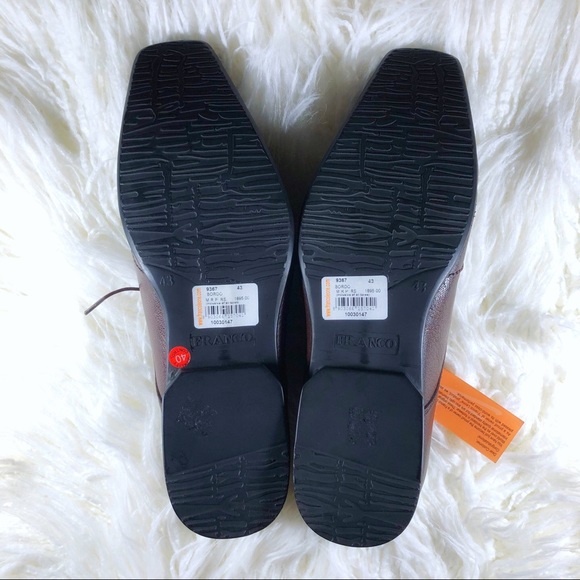 NEW Franco Leone Truly Italian Leather Bordo Shoes - Picture 5 of 9